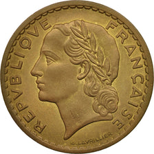 Coin, France, Lavrillier, 5 Francs, 1945, Castelsarrasin, MS(63)
