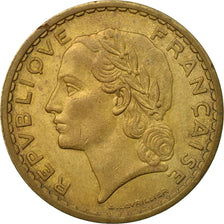 Moneta, Francja, Lavrillier, 5 Francs, 1938, AU(50-53), Aluminium-Brąz