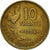 Moneda, Francia, Guiraud, 10 Francs, 1954, Paris, MBC+, Aluminio - bronce