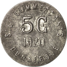 Moneda, Francia, 5 Centimes, 1920, MBC+, Hierro, Elie:10.1