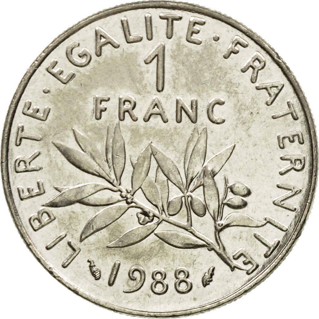 Monnaie, France, Semeuse, Franc, 1988, Paris, SPL, Nickel, Gadoury:474, KM:925.1