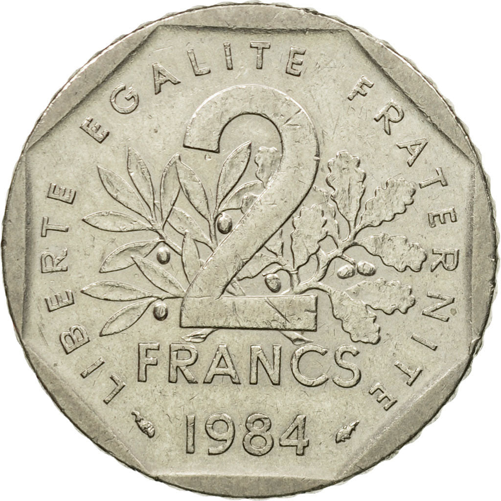 Münze, Frankreich, Semeuse, 2 Francs, 1984, UNZ, Nickel, KM:942.1, Gadoury:547
