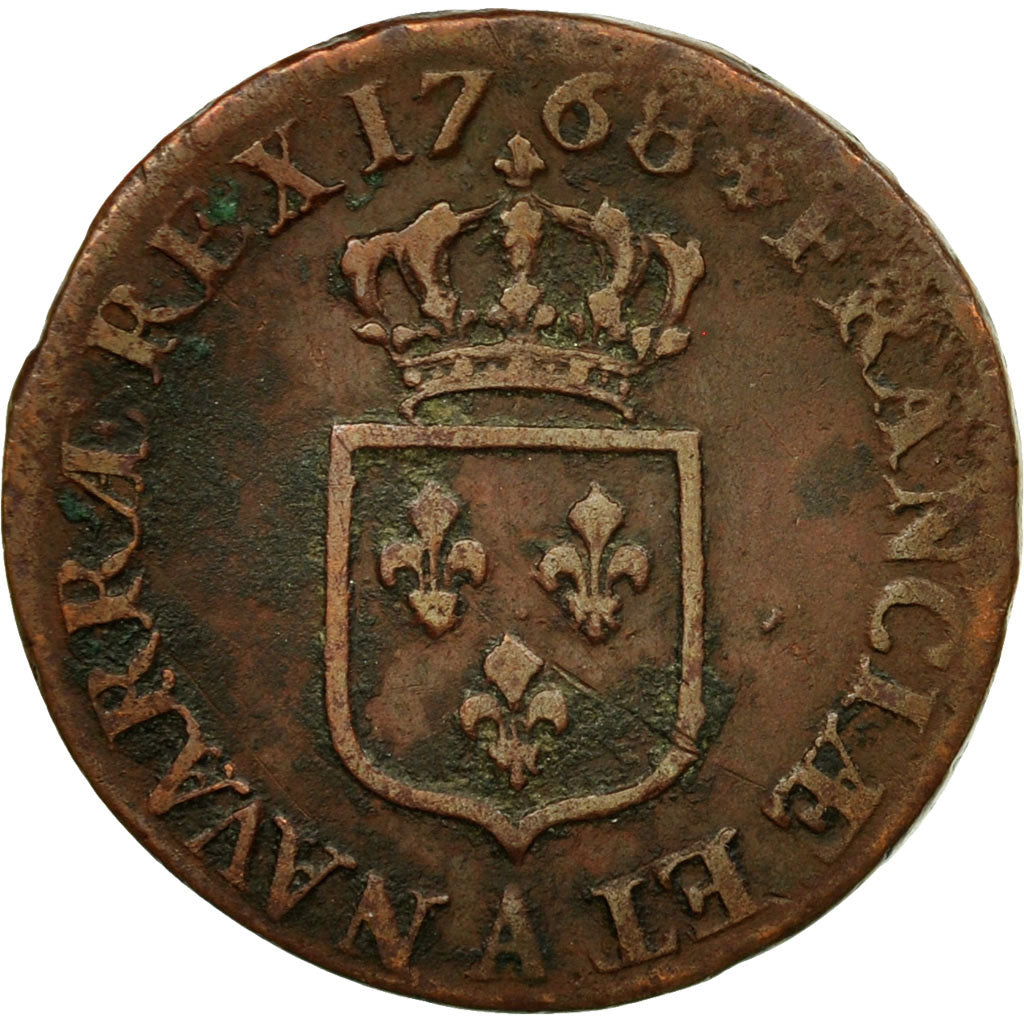 Monnaie, France, Louis XV, Demi sol à la vieille tête, 1768, Paris, TTB