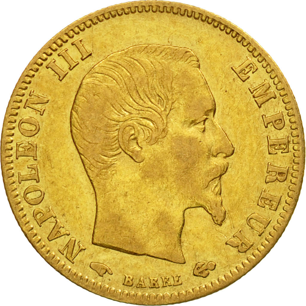 Coin, France, Napoleon III, 5 Francs, 1859, Paris, EF(40-45), Gold