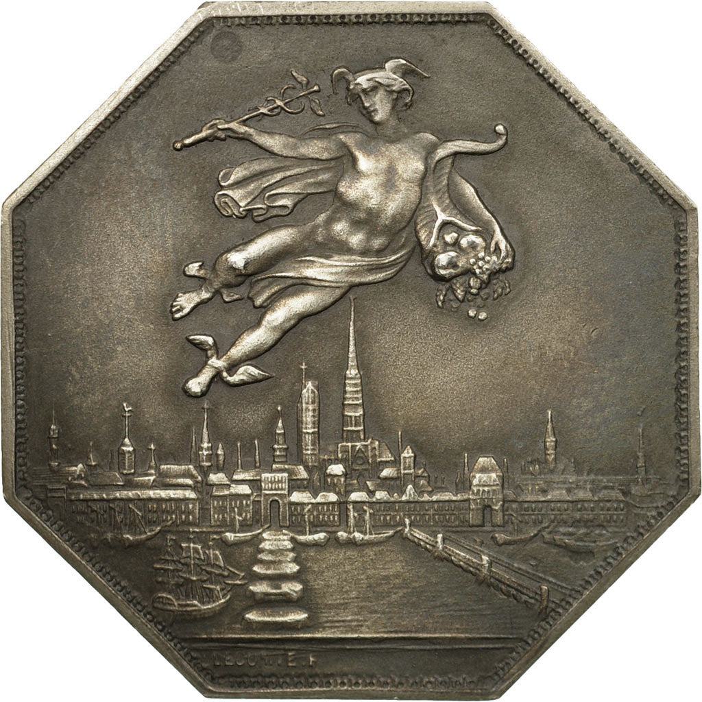 France, Token, Chamber of Commerce, Chambre de Commerce de Rouen, 1802, Lecomte