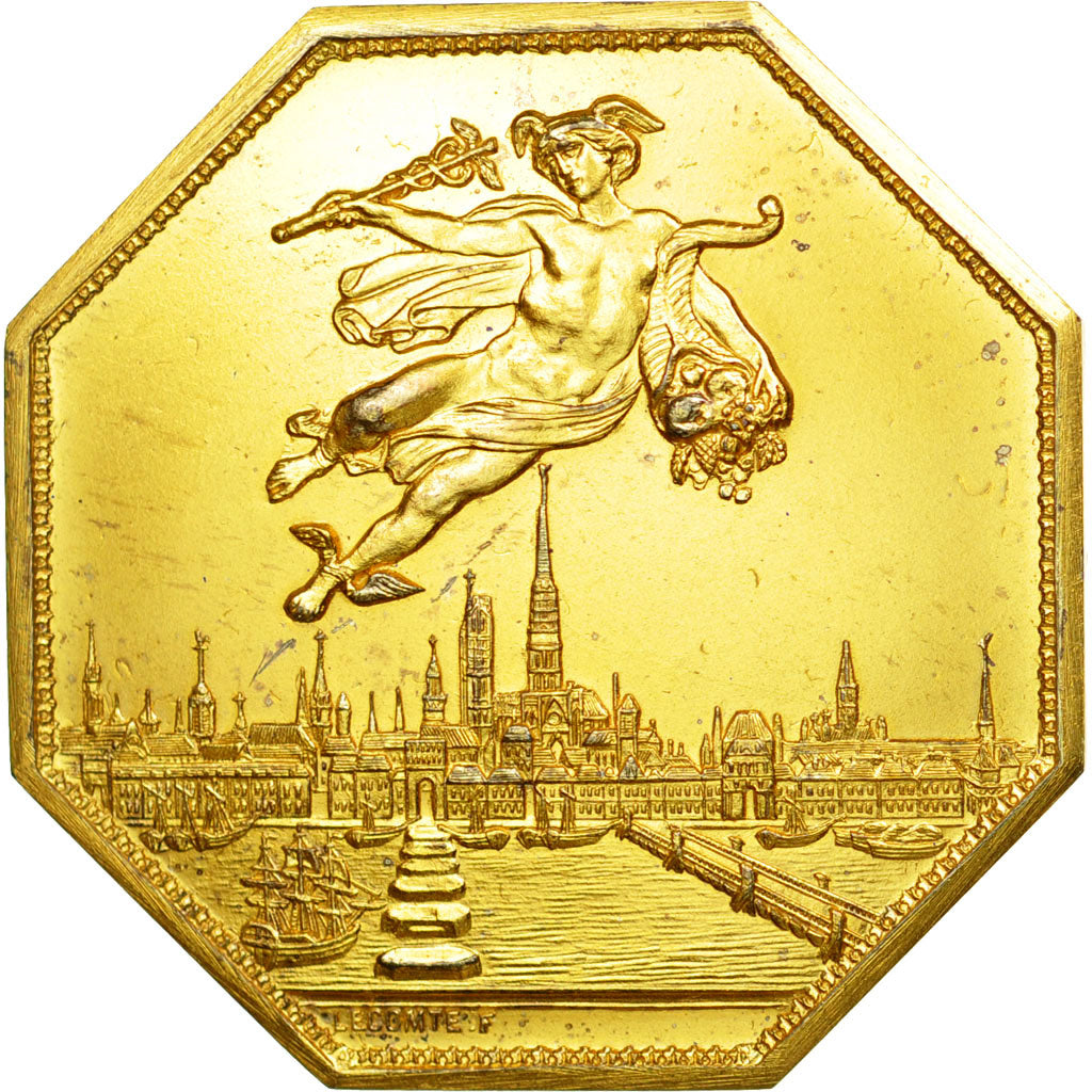 France, Token, Chamber of Commerce, Chambre de Commerce de Rouen, 1802, Lecomte