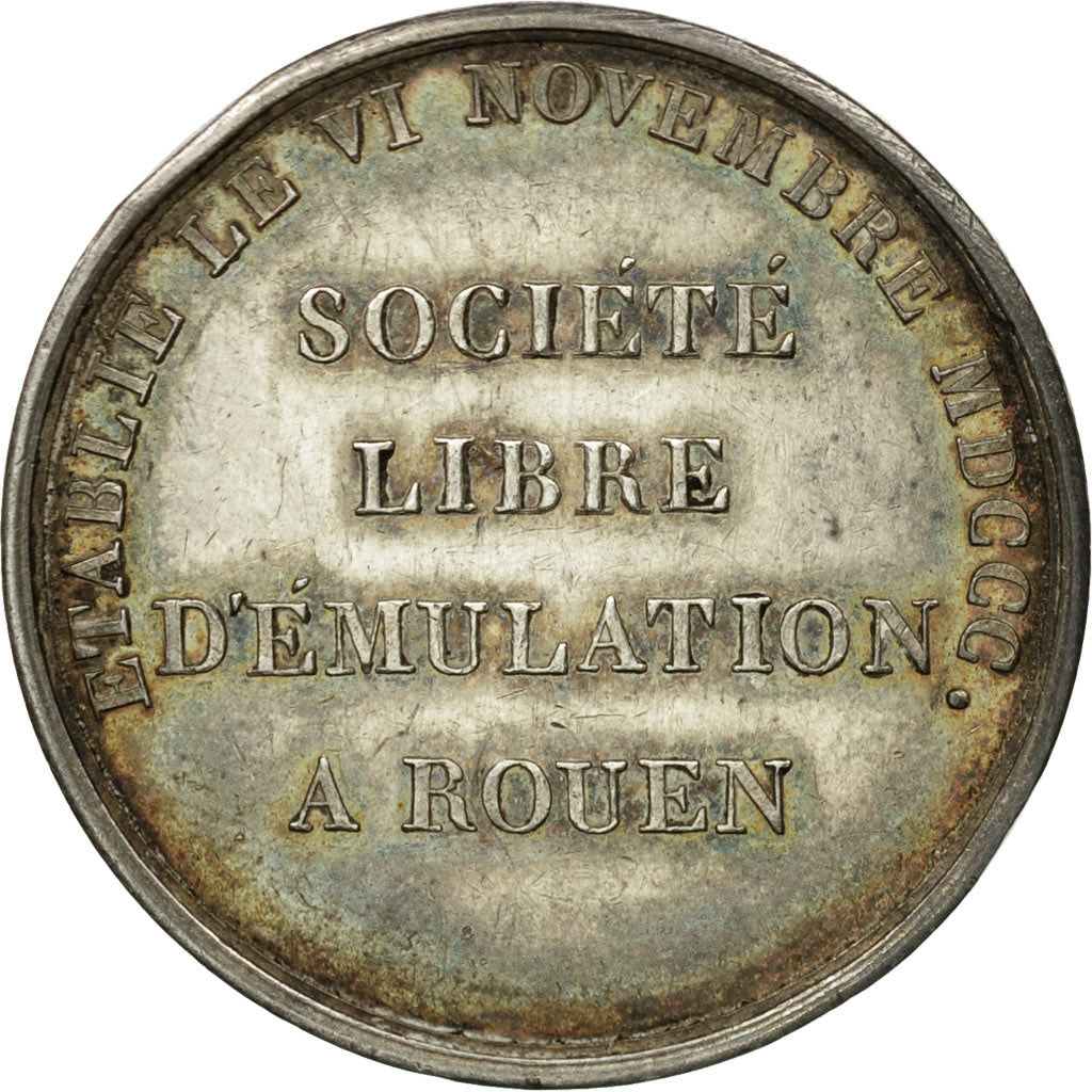 France, Token, Société Libre d'Emulation de Rouen, 1800, Jeuffroy, AU(55-58)