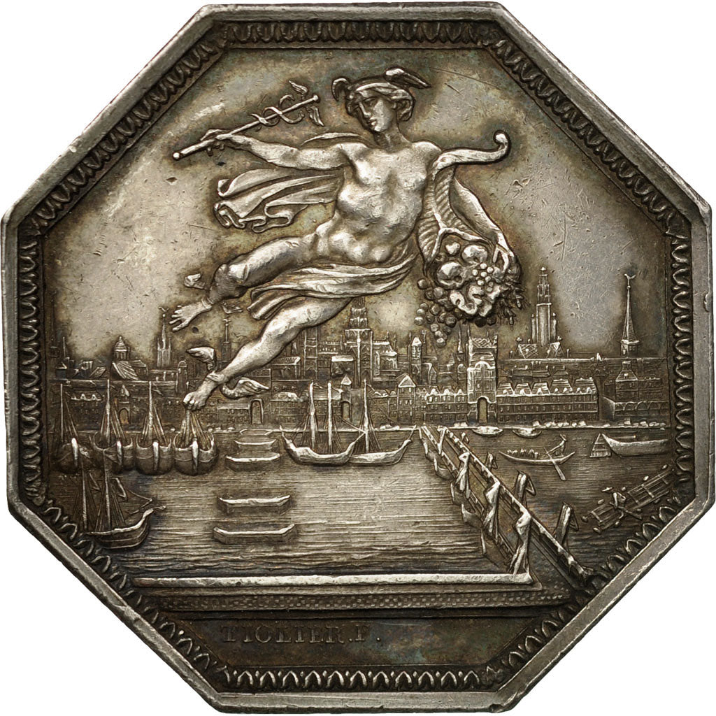 France, Token, Chamber of Commerce, Chambre de Commerce de Rouen, Tiolier