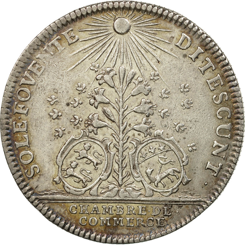 France, Token, Louis XIV, Chambre de Commerce de Rouen, 1703, EF(40-45), Silver