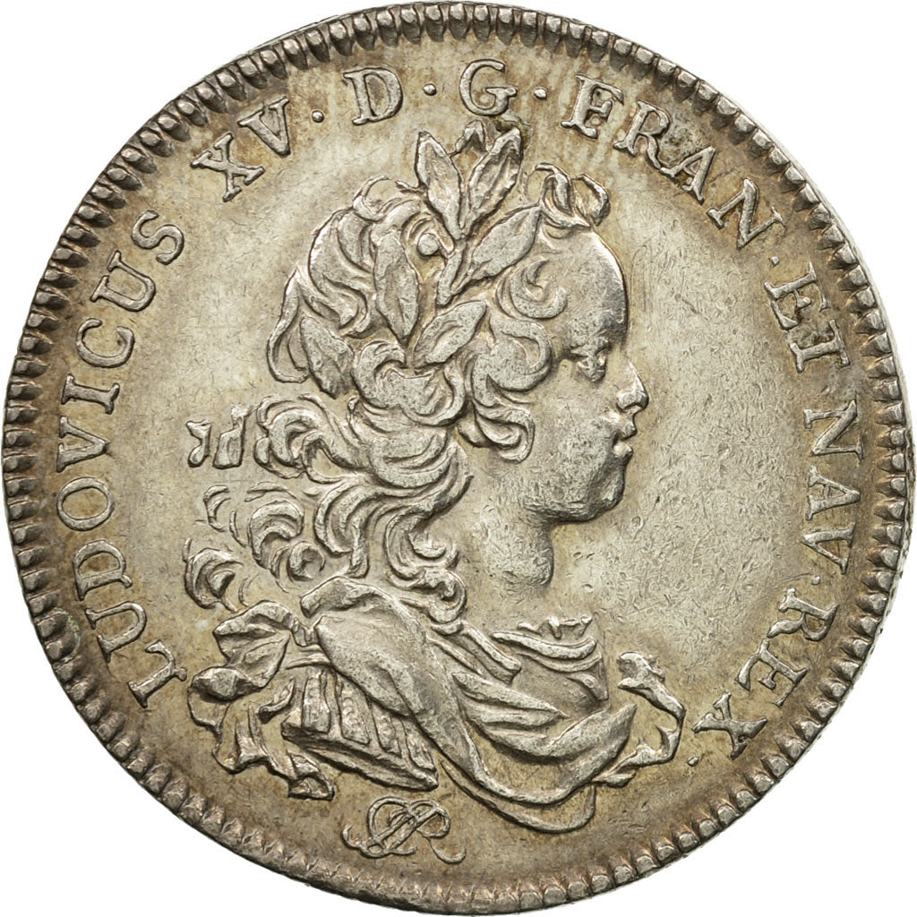 France, Token, Louis XV, Chambre de Commerce de Rouen, 1719, AU(55-58), Silver