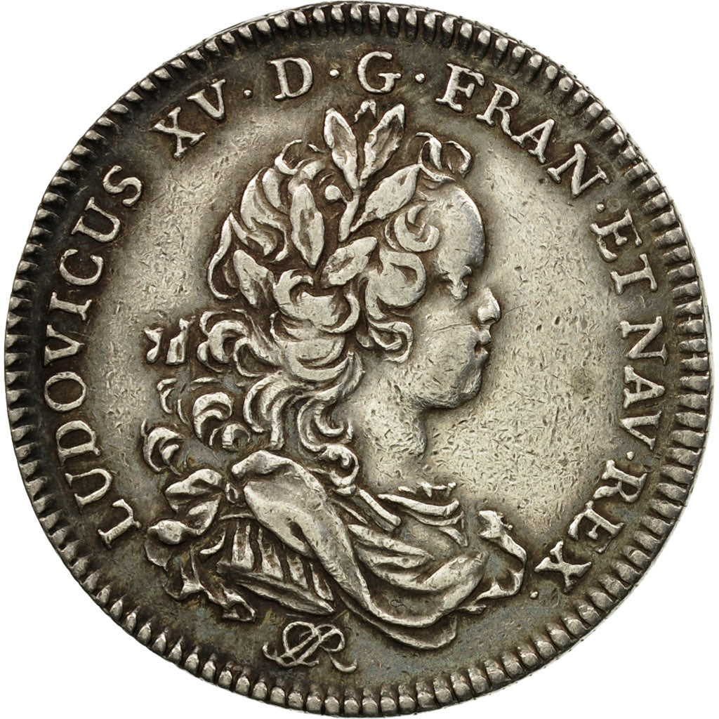 France, Token, Louis XV, Chambre de Commerce de Rouen, 1719, AU(50-53), Silver