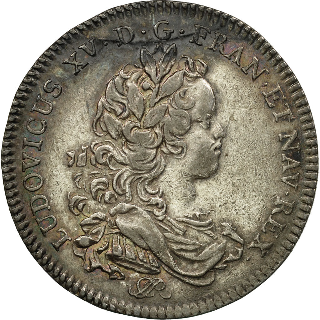 France, Token, Louis XV, Chambre de Commerce de Rouen, 1719, AU(55-58), Silver