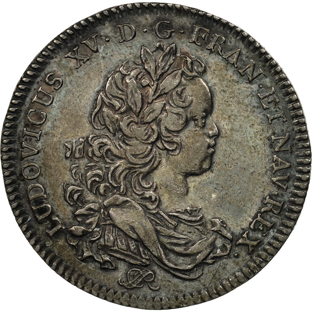 France, Token, Louis XV, Chambre de Commerce de Rouen, 1719, AU(55-58), Silver