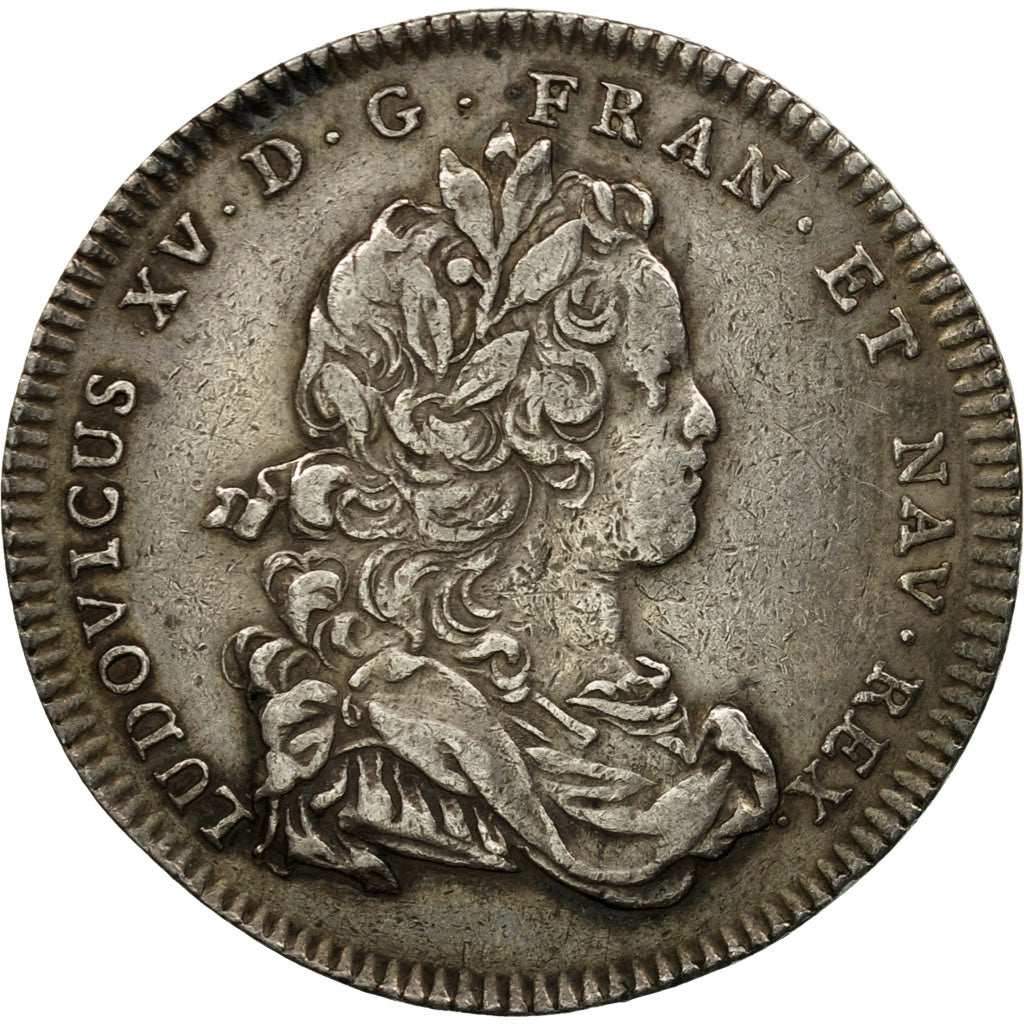 France, Token, Louis XV, Réunion des Marchands de Rouen, 1719, EF(40-45)