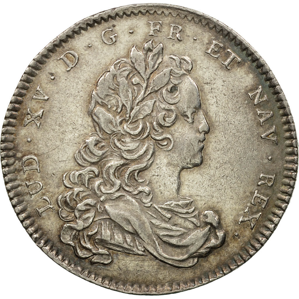 France, Token, Louis XV, Chambre de Commerce de Rouen, 1721, AU(55-58), Silver