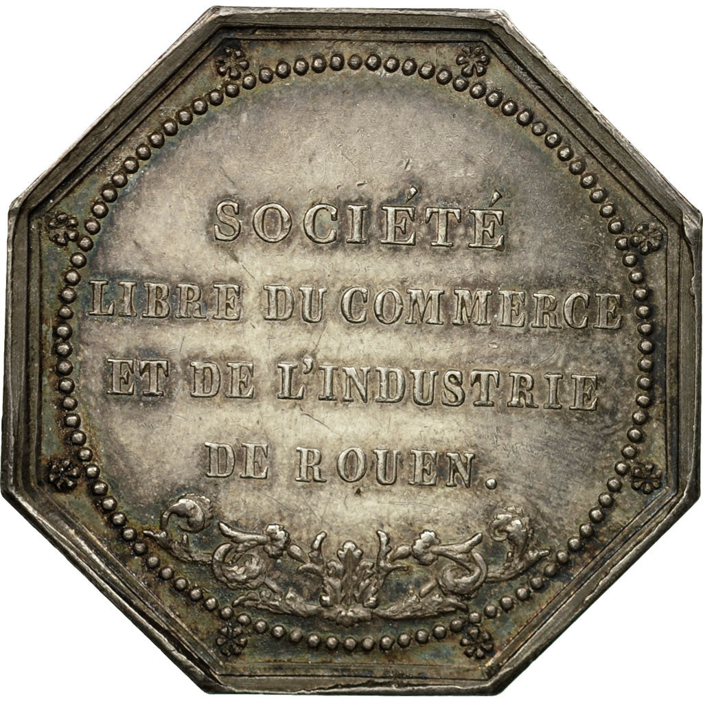 France, Token, Société Libre du Commerce de Rouen, Tiolier, AU(55-58), Silver