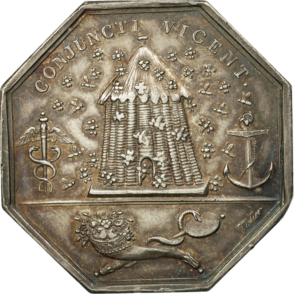 Frankreich, Token, Société Libre du Commerce de Rouen, Tiolier, VZ, Silber