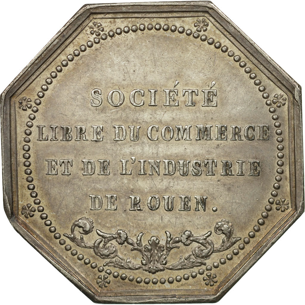 Frankreich, Token, Société Libre du Commerce de Rouen, Tiolier, VZ, Silber