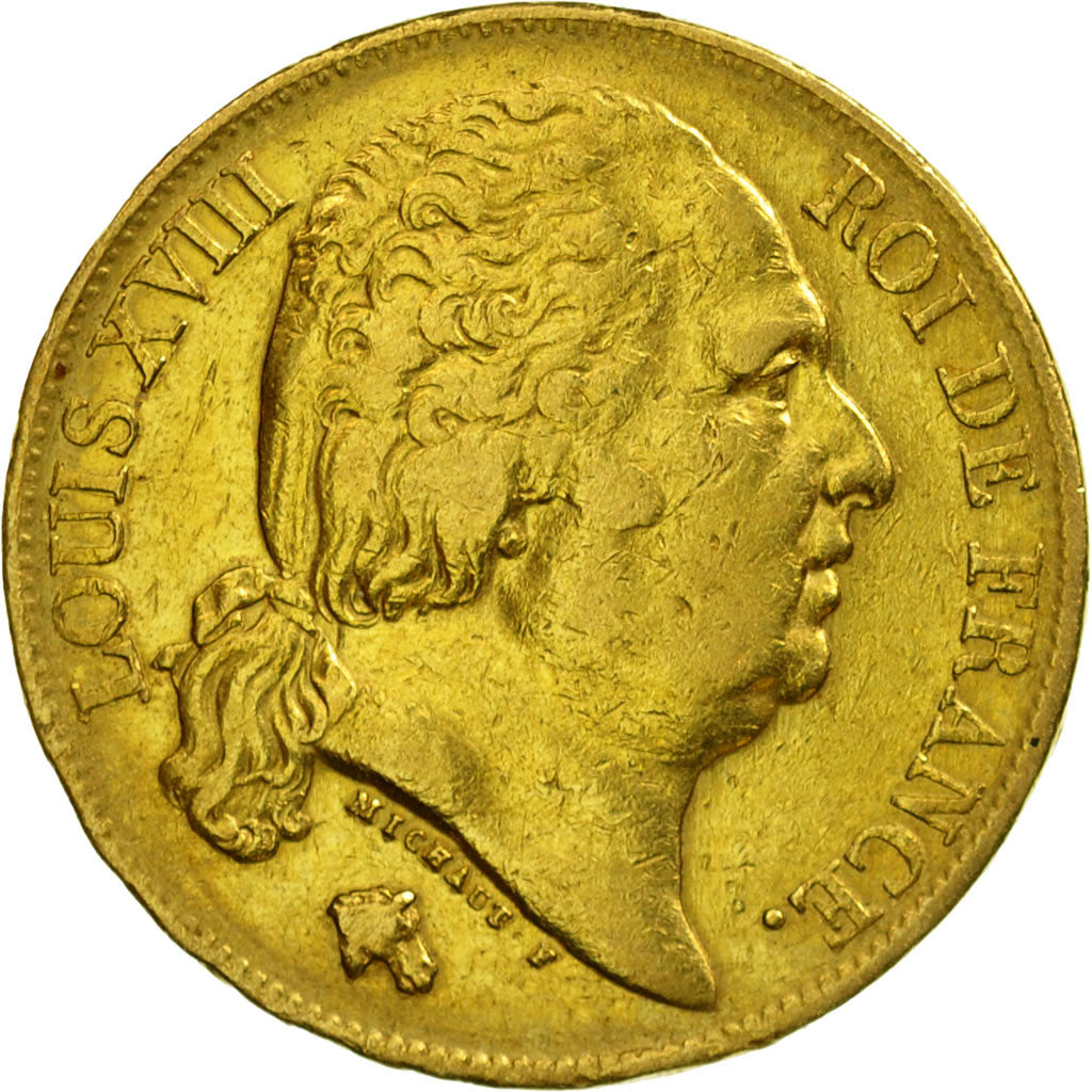 Münze, Frankreich, Louis XVIII, Louis XVIII, 20 Francs, 1818, Paris, SS, Gold