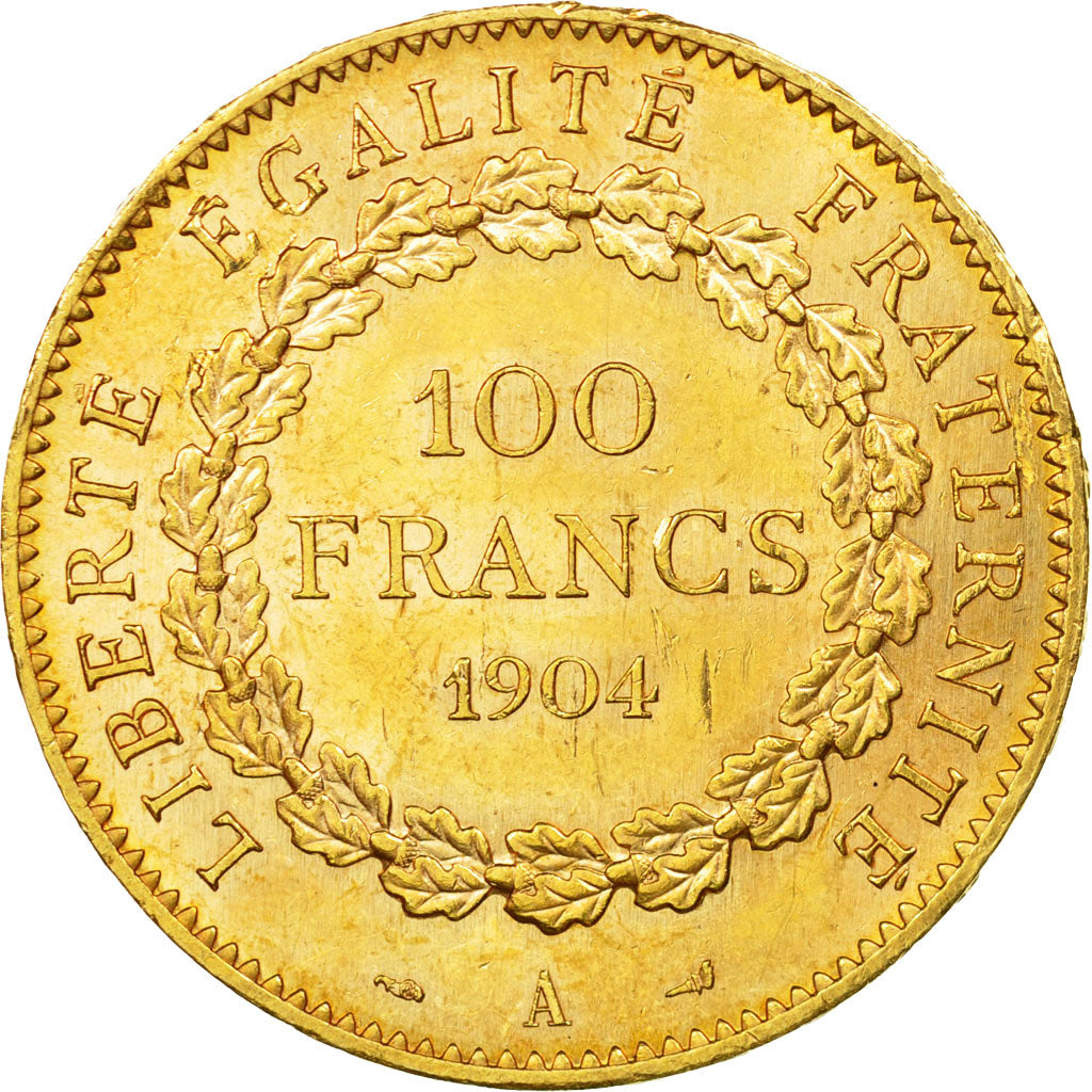 Coin, France, Génie, 100 Francs, 1904, Paris, AU(50-53), Gold, KM:832