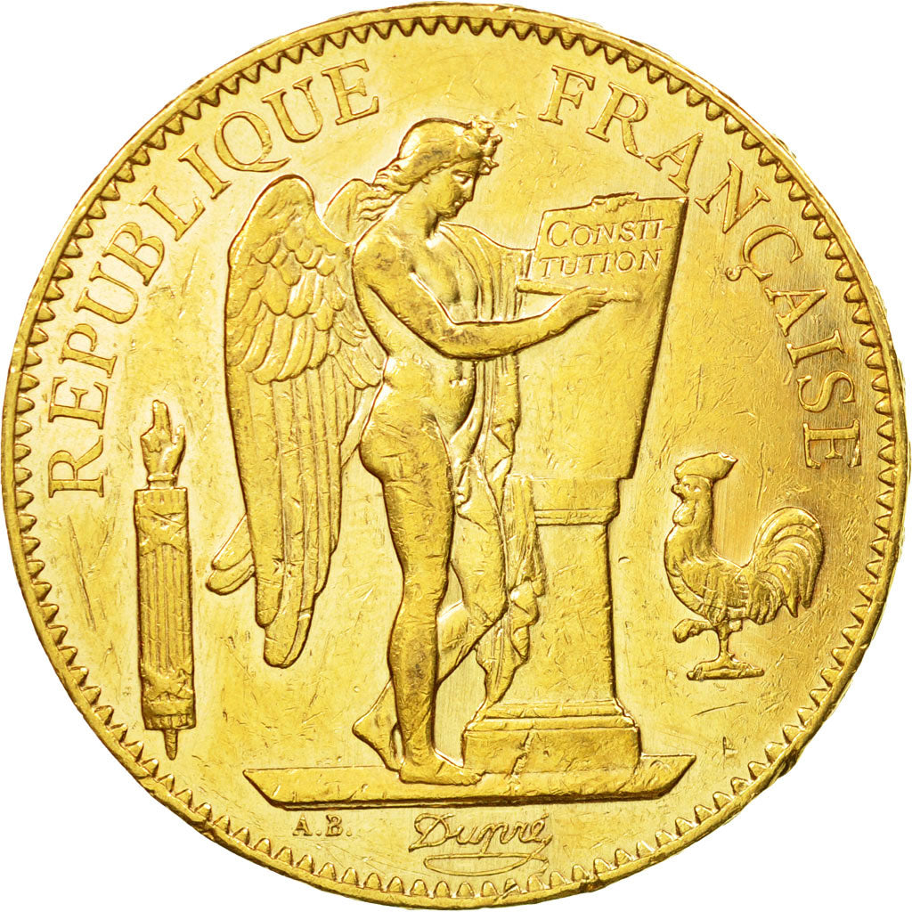 Coin, France, Génie, 100 Francs, 1908, Paris, EF(40-45), Gold, KM:858