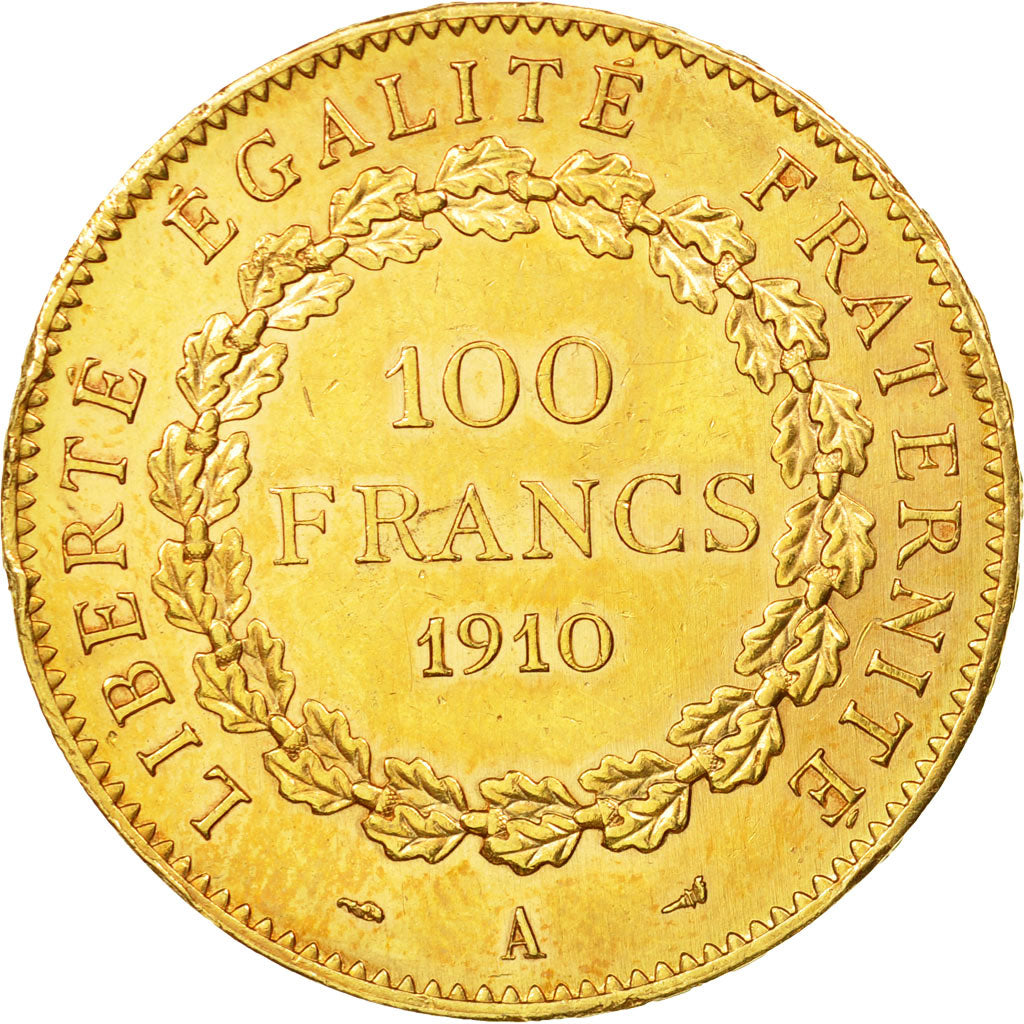 Moneda, Francia, Génie, 100 Francs, 1910, Paris, EBC, Oro, KM:858