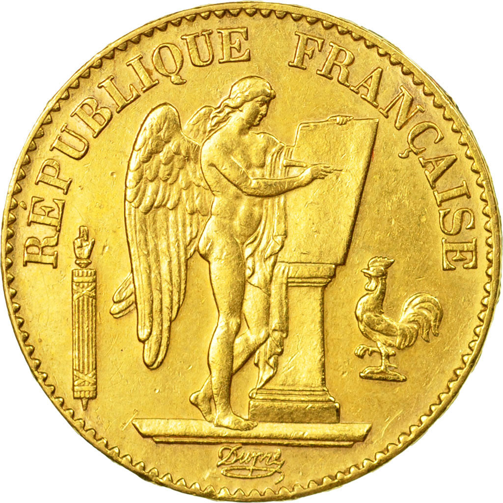 Munten, Frankrijk, Génie, 20 Francs, 1890, Paris, PR, Goud, KM:825