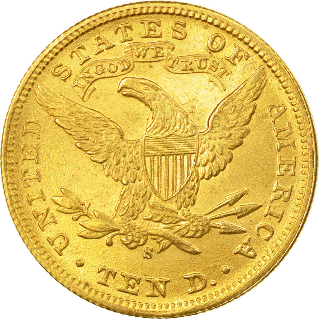 Coin, United States, Liberty Head, $10, 1907, San Francisco, MS(60-62), Gold
