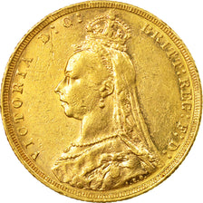 Coin, Australia, Victoria, Sovereign, 1889, Melbourne, AU(50-53), Gold, KM:10