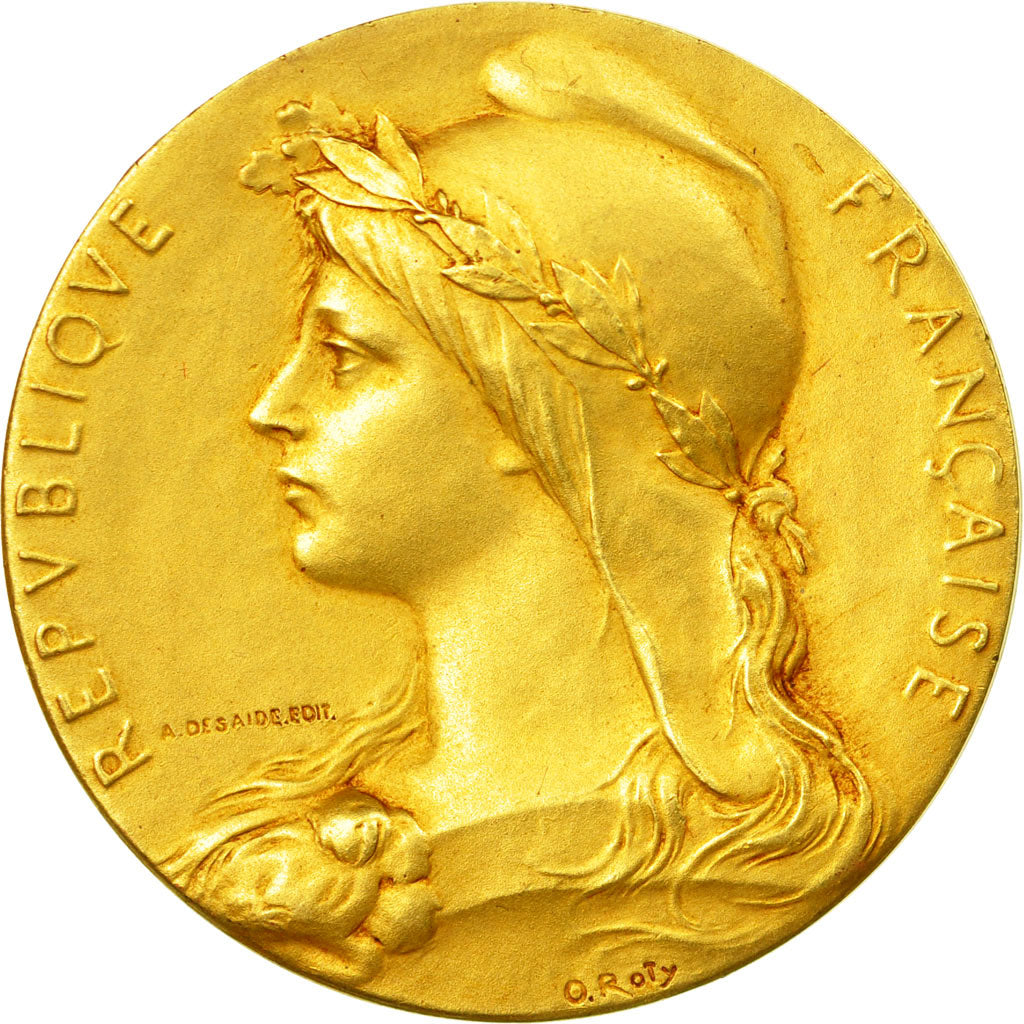 France, Medal, Marianne, République Française, O.Roty, MS(60-62), Gold