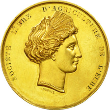 France, Medal, Société Libre d'Agriculture, 1856, Dubois, MS(60-62), Gold