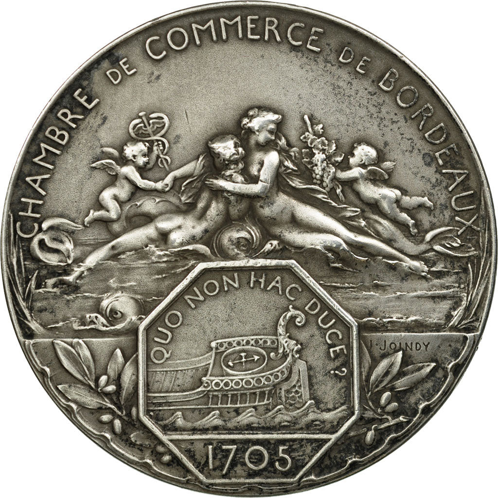 Francia, medaglia, Chambre de Commerce de Bordeaux, 1906, Joindy, SPL-, Argento
