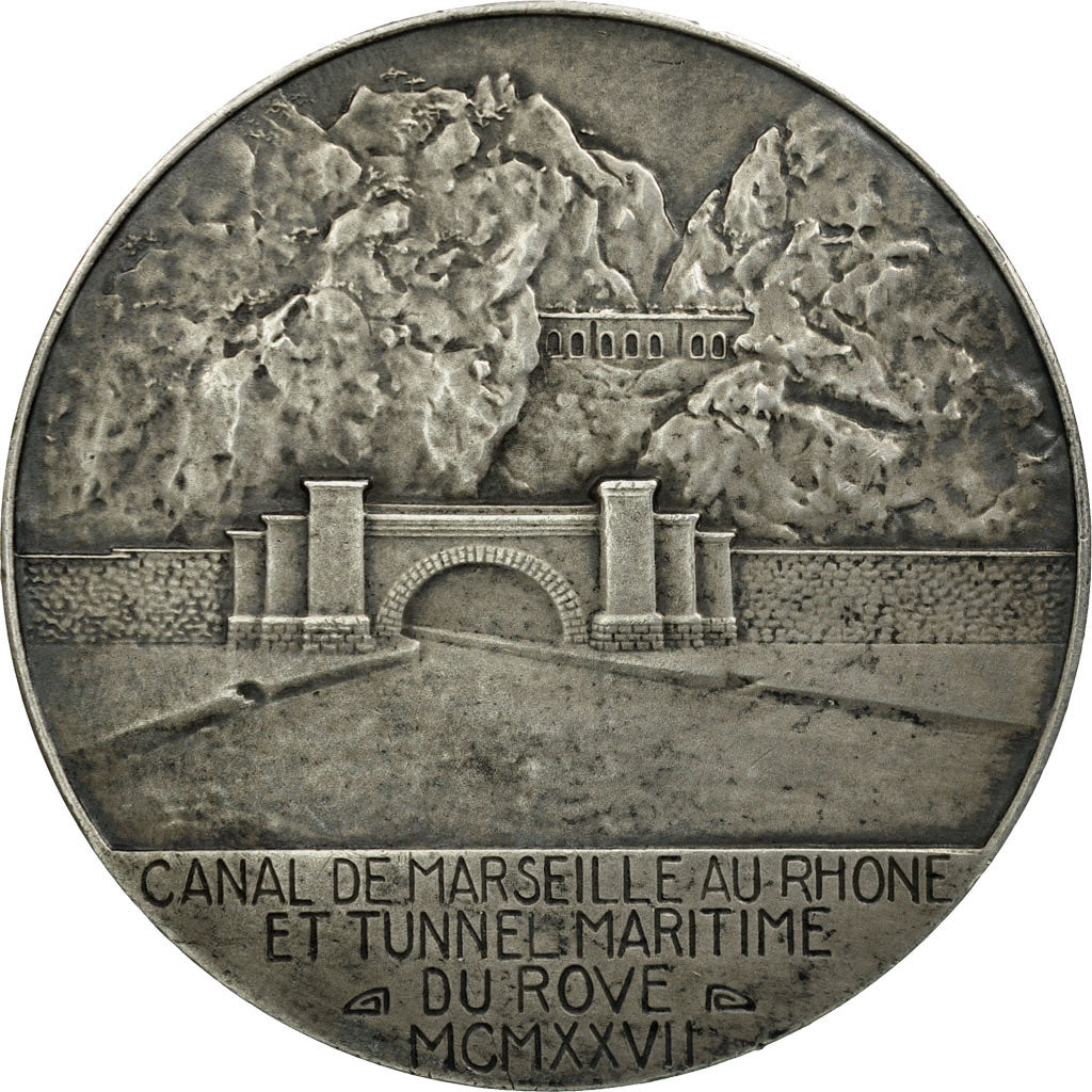 France, Medal, Chambre de Commerce de Marseille, 1927, Baudichon, AU(55-58)