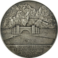 France, Medal, Chambre de Commerce de Marseille, 1927, Baudichon, AU(55-58)