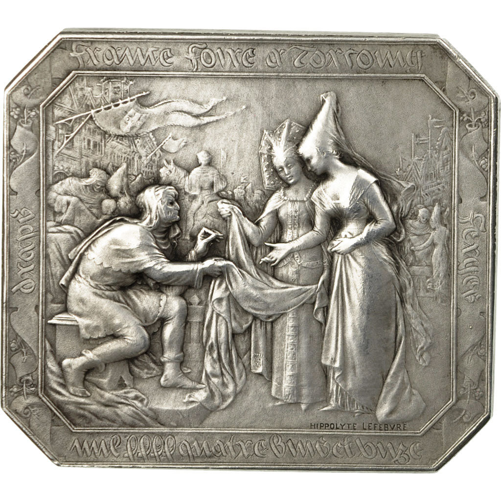 France, Medal, Chambre de Commerce de Tourcoing, Lefebvre, AU(55-58), Silver