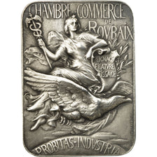 France, Medal, Chambre de Commerce de Roubaix, Lefebvre, AU(55-58), Silver