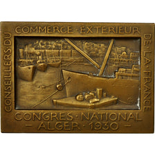 Algeria, medalla, Congrès National du Commerce Exterieur, Alger, 1930, Bronce
