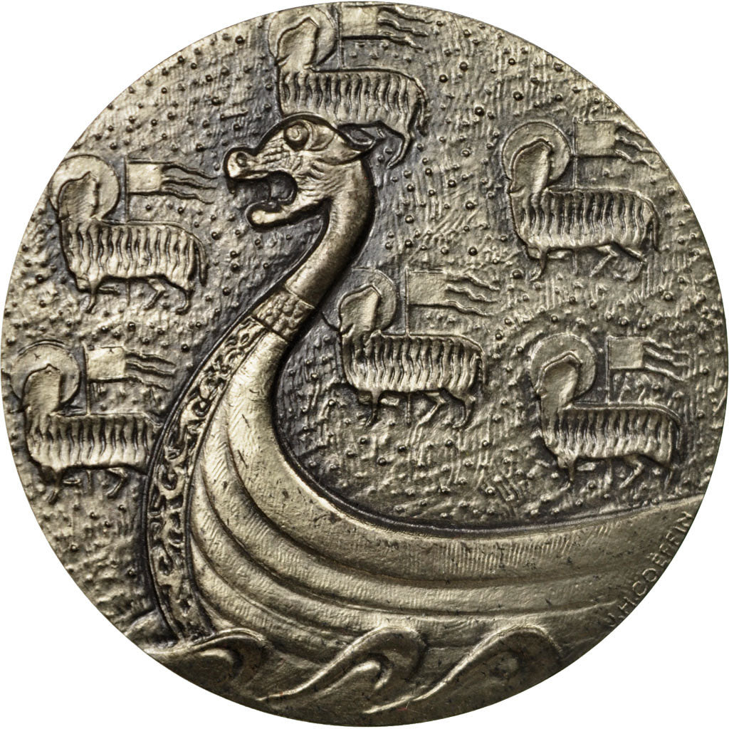 France, Medal, Chambre de Commerce de Rouen, Coeffin, MS(63), Silver