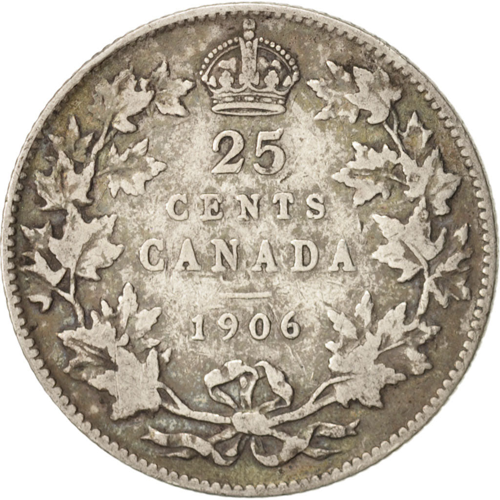 Canada, Edward VII, 25 Cents, 1906, Royal Canadian Mint, Ottawa, Silver, KM:11