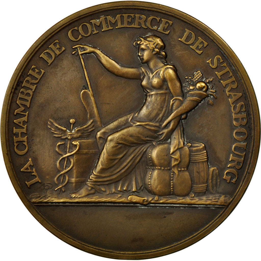 France, Medal, Chambre de Commerce de Strasbourg, Dropsy, MS(63), Copper