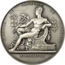Francia, medaglia, Chambre de Commerce de Marseille, De Puymaurin, SPL, Argento