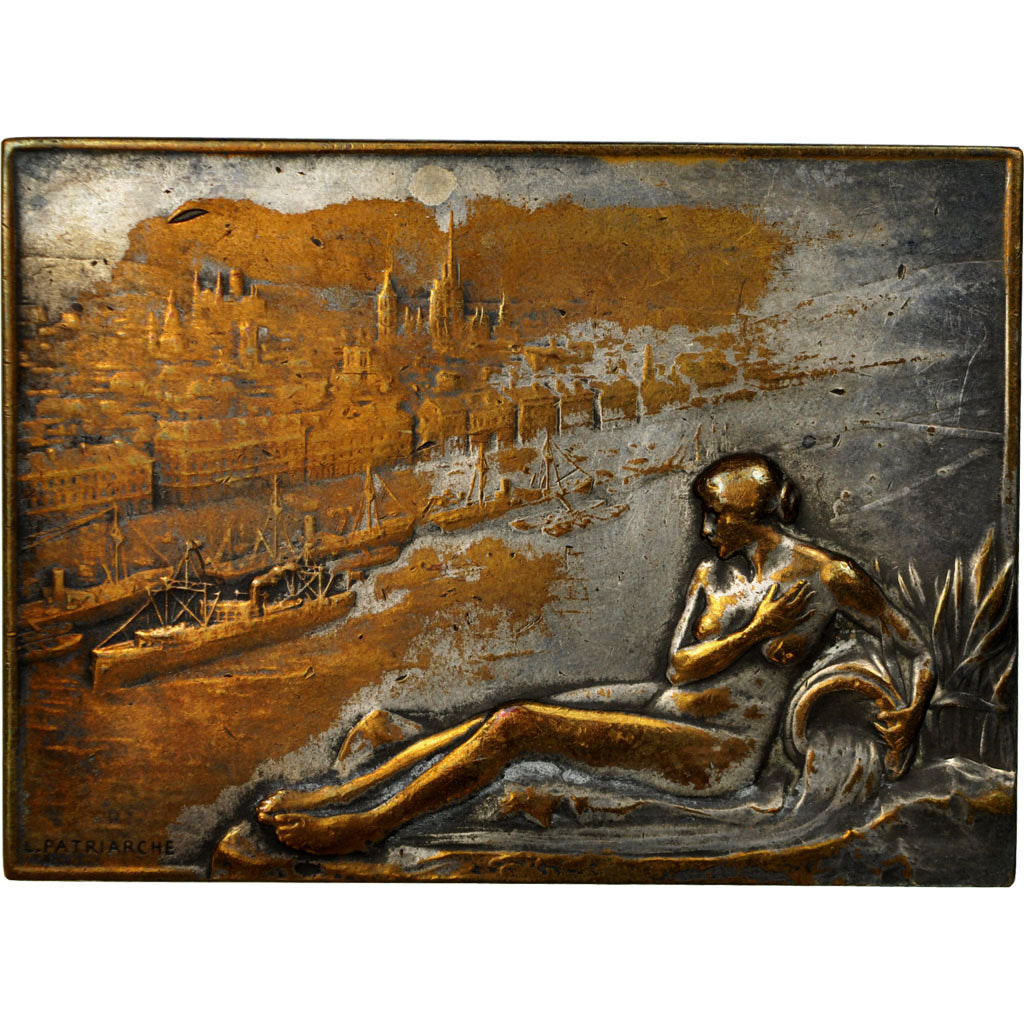 Francia, medalla, Chambre de Commerce de Rouen, 1913, Patriarche, MBC+, Bronce
