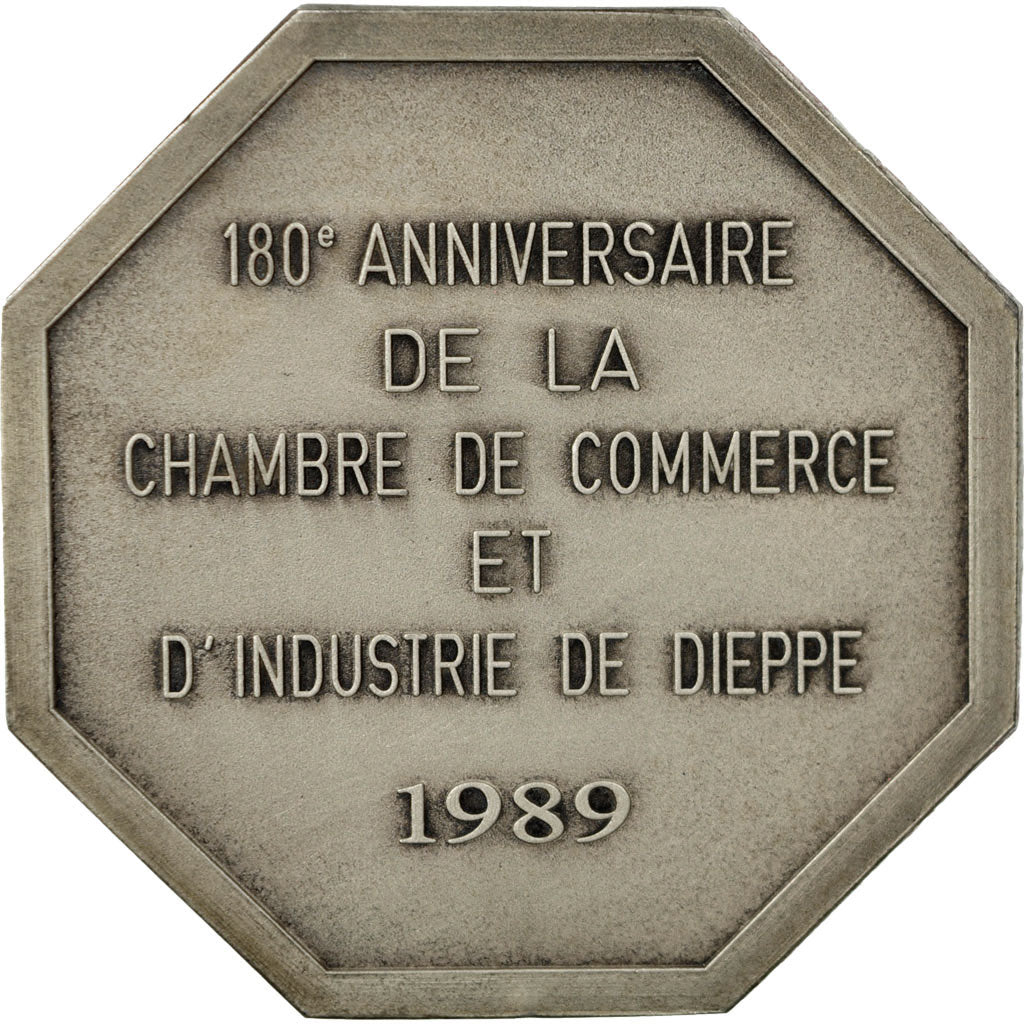 France, Medal, Chambre de Commerce de Dieppe, 1989, Arthus Bertrand, MS(65-70)
