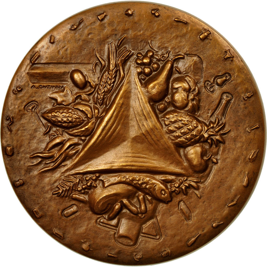 Francia, medalla, 1er Salon international de l'alimentation, 1964, A. Guzman