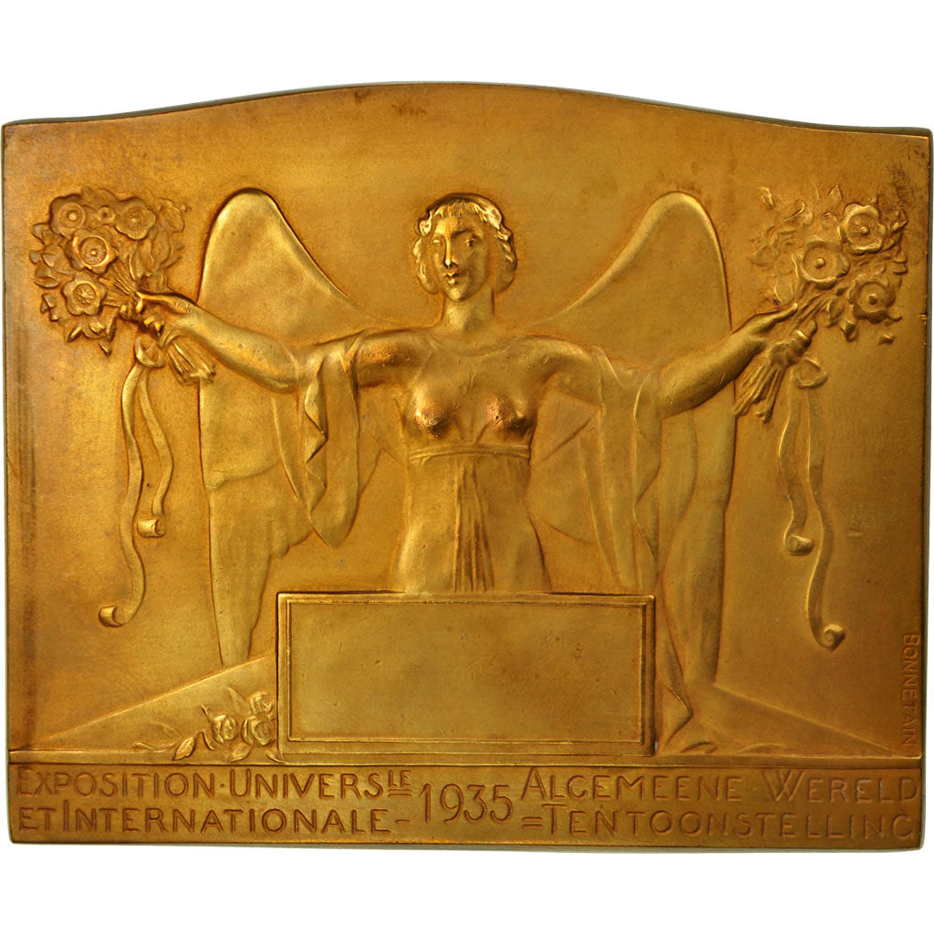 Belgium, Medal, Exposition internationale de Bruxelles, 1935, Bonnetain