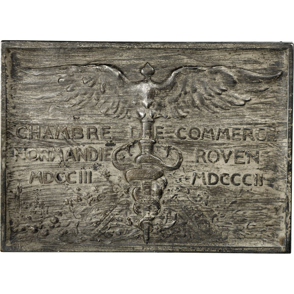 France, Medal, Chambre de Commerce de Rouen, 1903, Guilloux, EF(40-45), Silvered