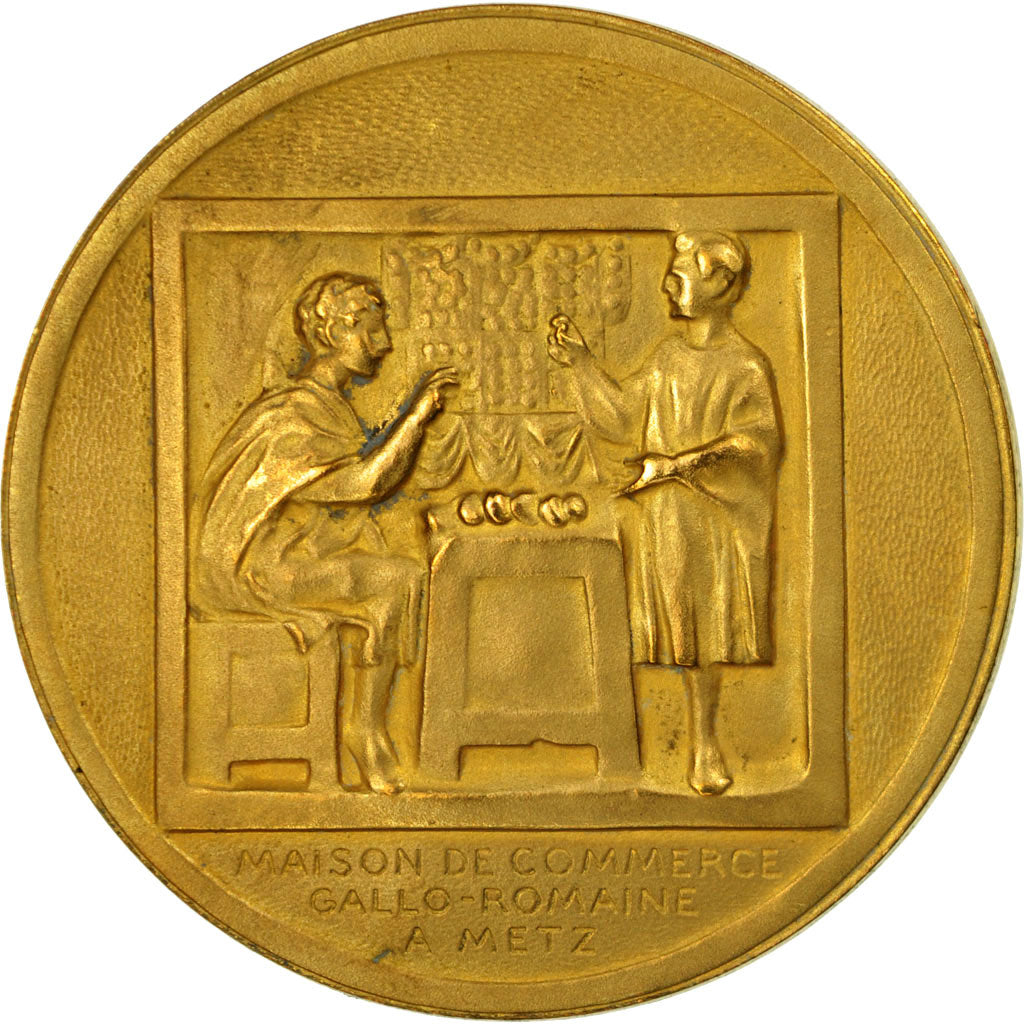 France, Medal, Chambre de Commerce de Metz, MS(60-62), Gilt Bronze