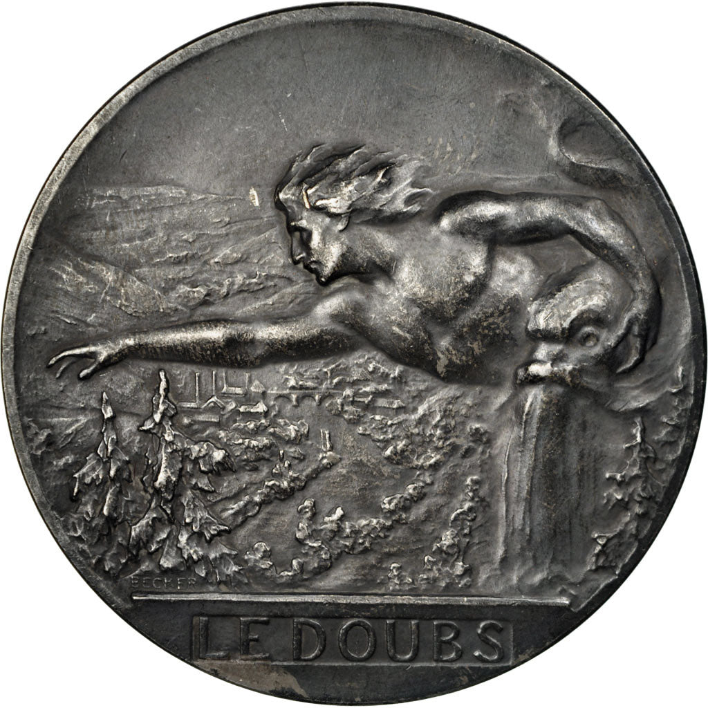 France, Medal, Chambre de Commerce de Besançon, 1919, Becker, AU(55-58)