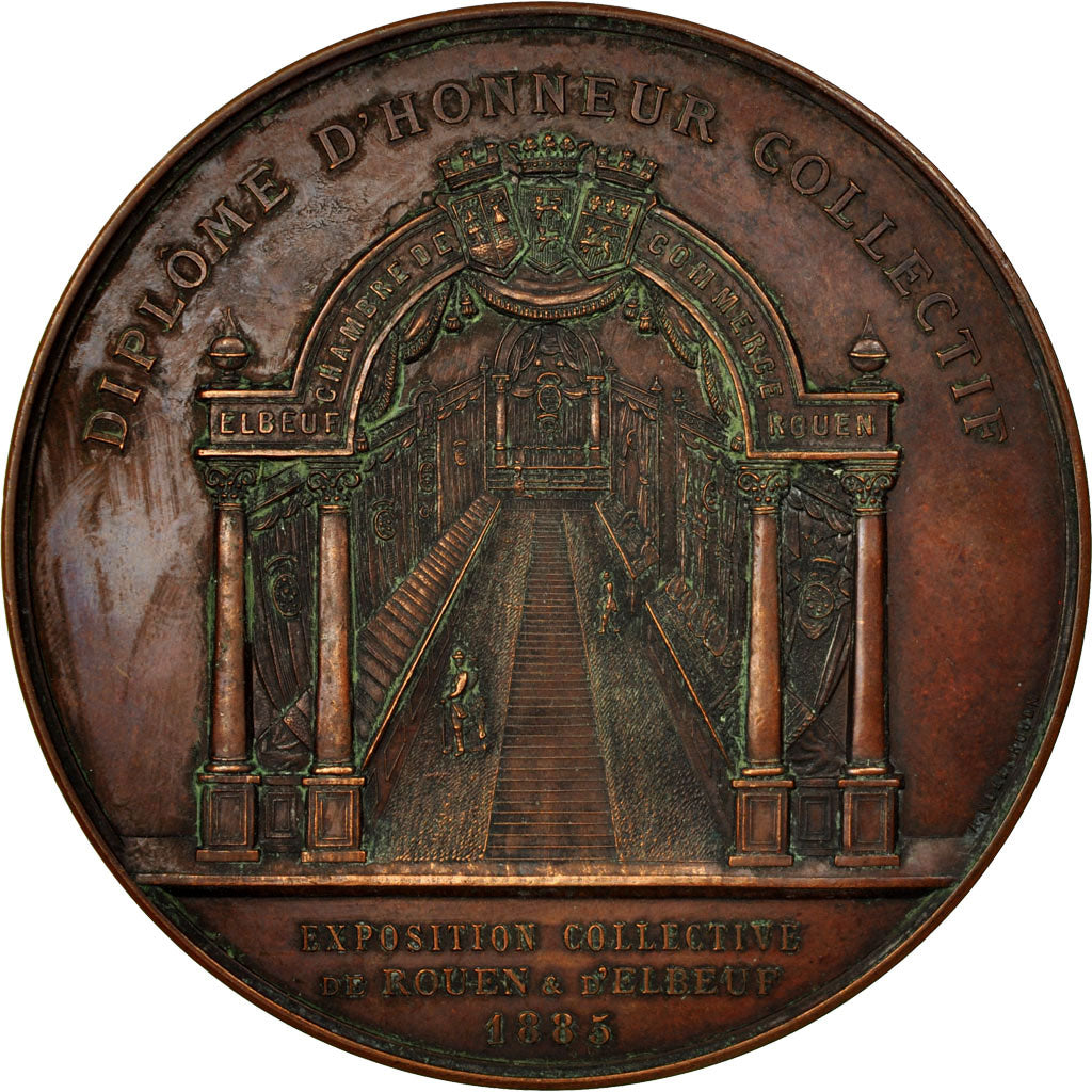 France, Medal, Exposition Collective de Rouen & Elbeuf à Anvers, 1885