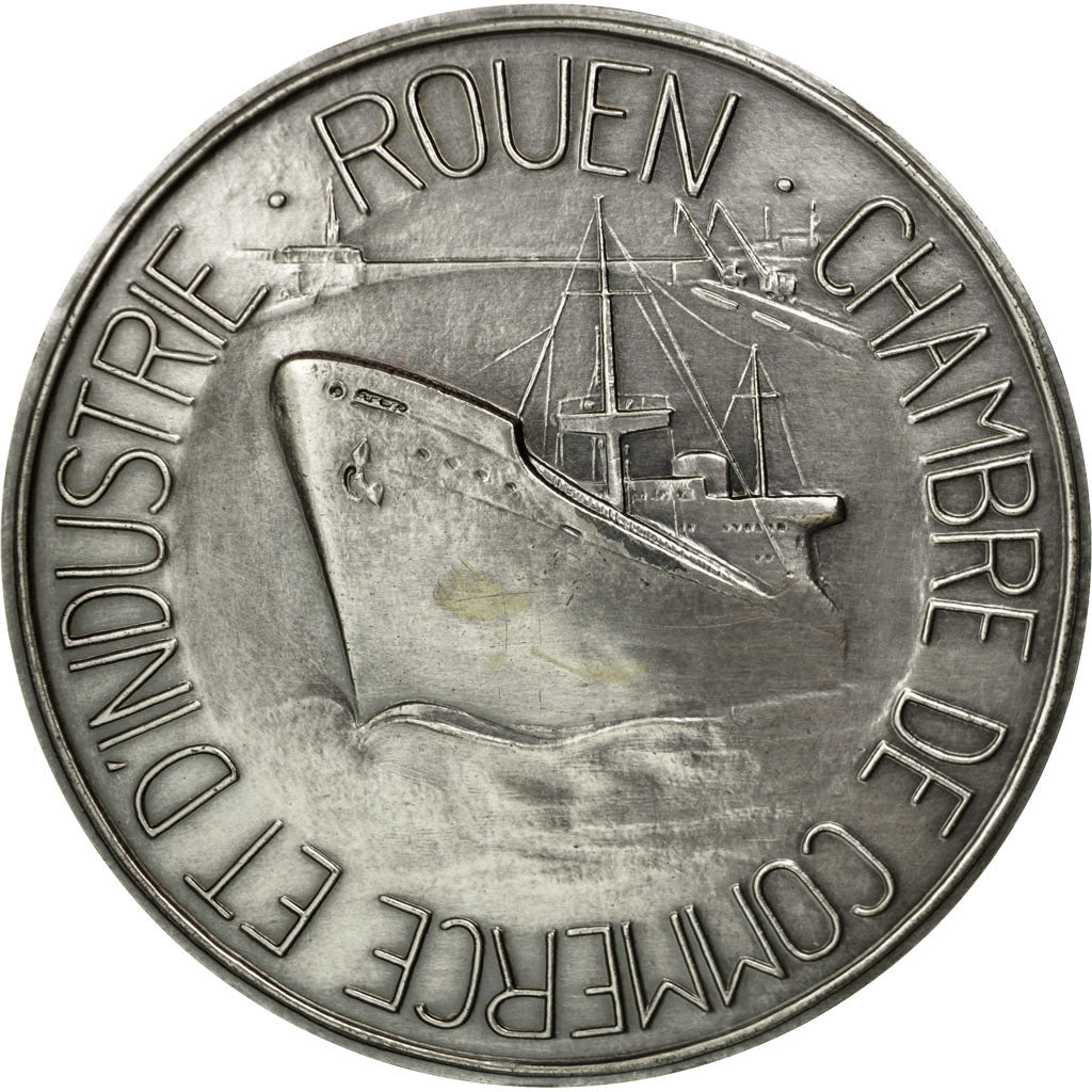 Francia, medaglia, Chambre de Commerce et d'Industrie de Rouen, 1968, Coeffin